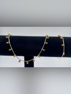 925 Sterling Silver Amber Bead Necklace & Bracelet Set